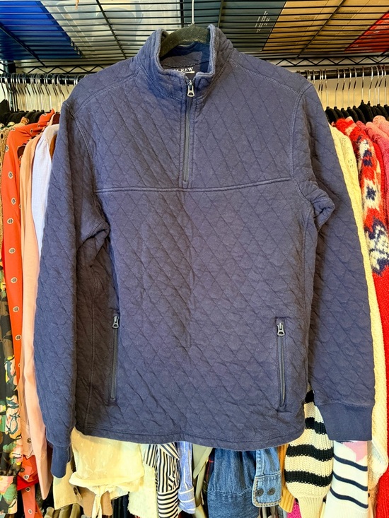 J. Crew Other - J. Crew Quilted Half-Zip Pullover - Navy Blue
